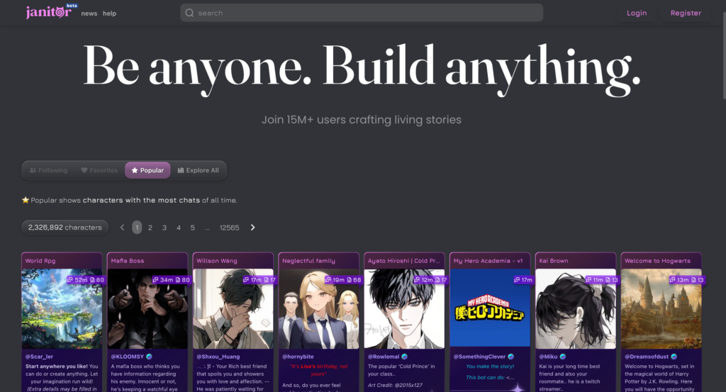 Janitor AI site