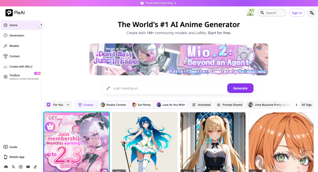 PixAI site