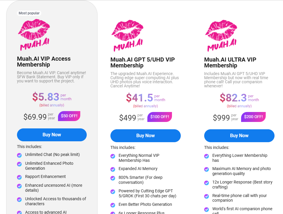 Muah AI pricing