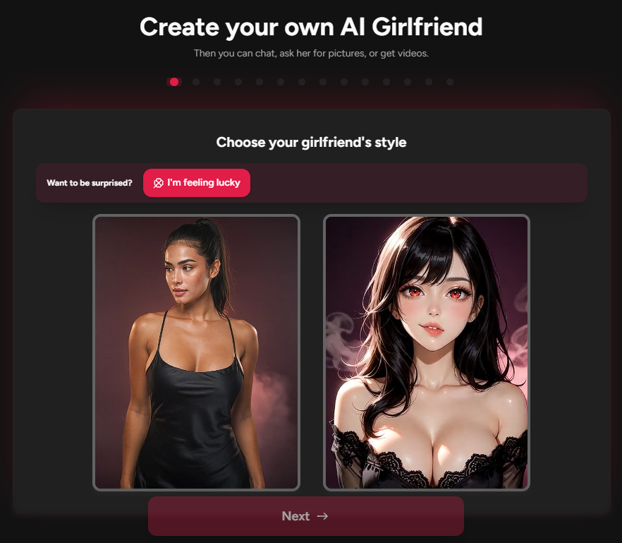 FantasyGF AI character creation
