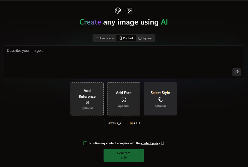 Unlucid AI image generation