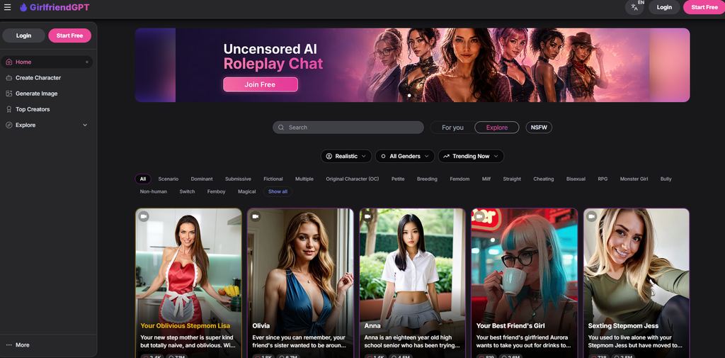 GirlfriendGPT ai site